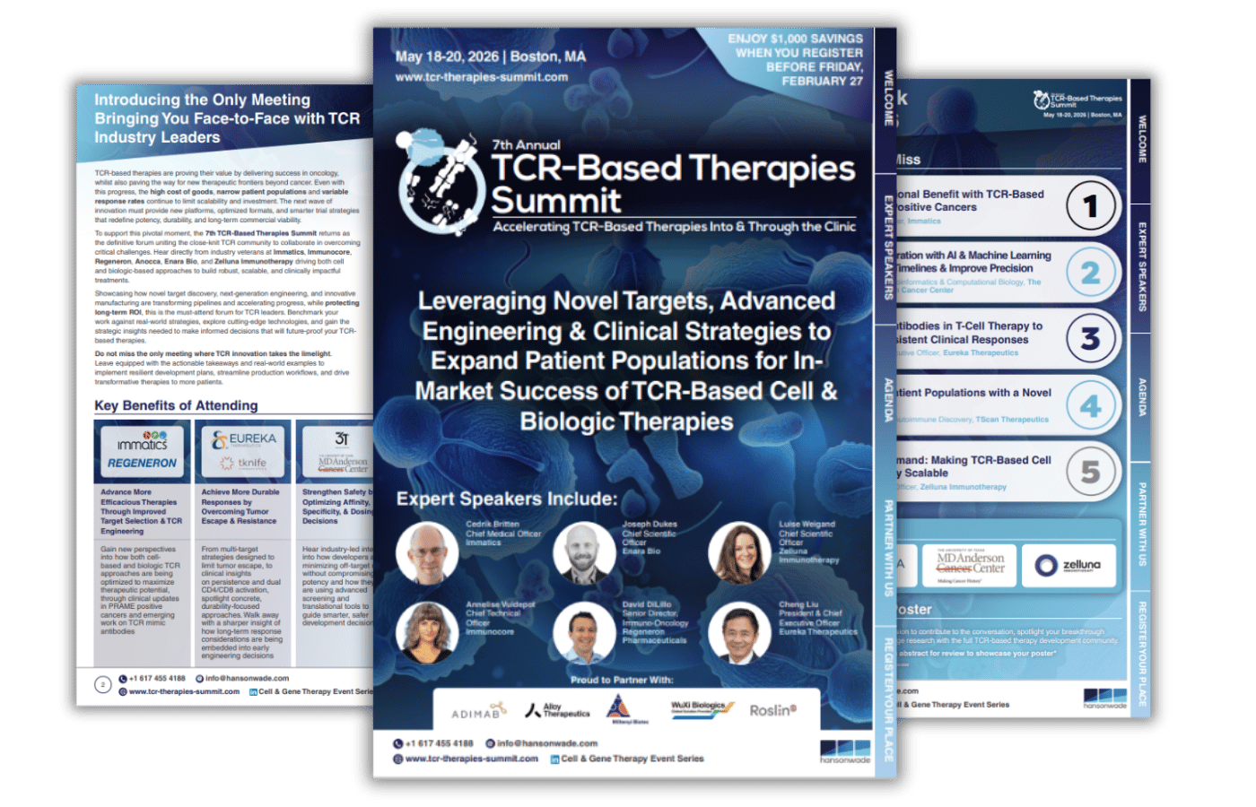 Brochure cover for 7th TCR-Based Therapies Summit 2026