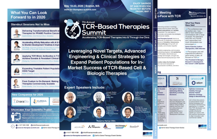 Brochure cover for 7th TCR-Based Therapies Summit 2026